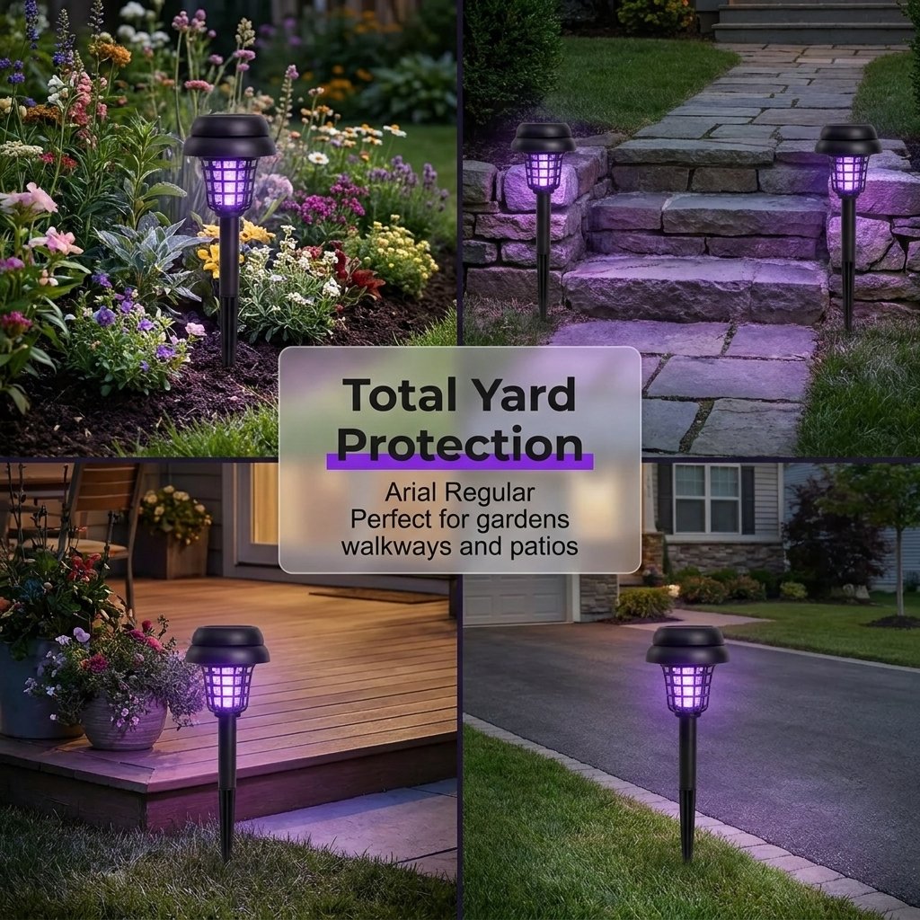 Last Day 50%OFF🔥 Solar-Powered Mosquito Killer Lamp-Outdoor Solar LED Mosquito Killer Garden Lamp