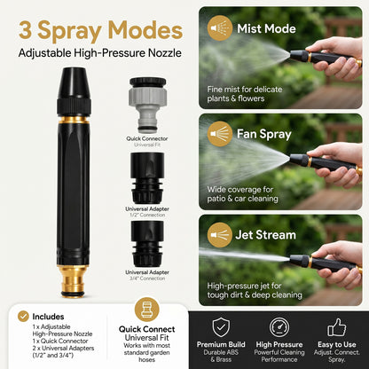 🚗LAST DAY 50% OFF High-Pressure Jet Spray Nozzle for Car Wash & Garden Hose