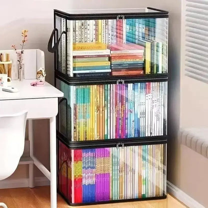 📦Large Clear Thick Plastic Storage Box with Hinged Lid Heavy-Duty Durable High Capacity Organizer, Perfect for Home, Camping, Travel, Attic and Moving