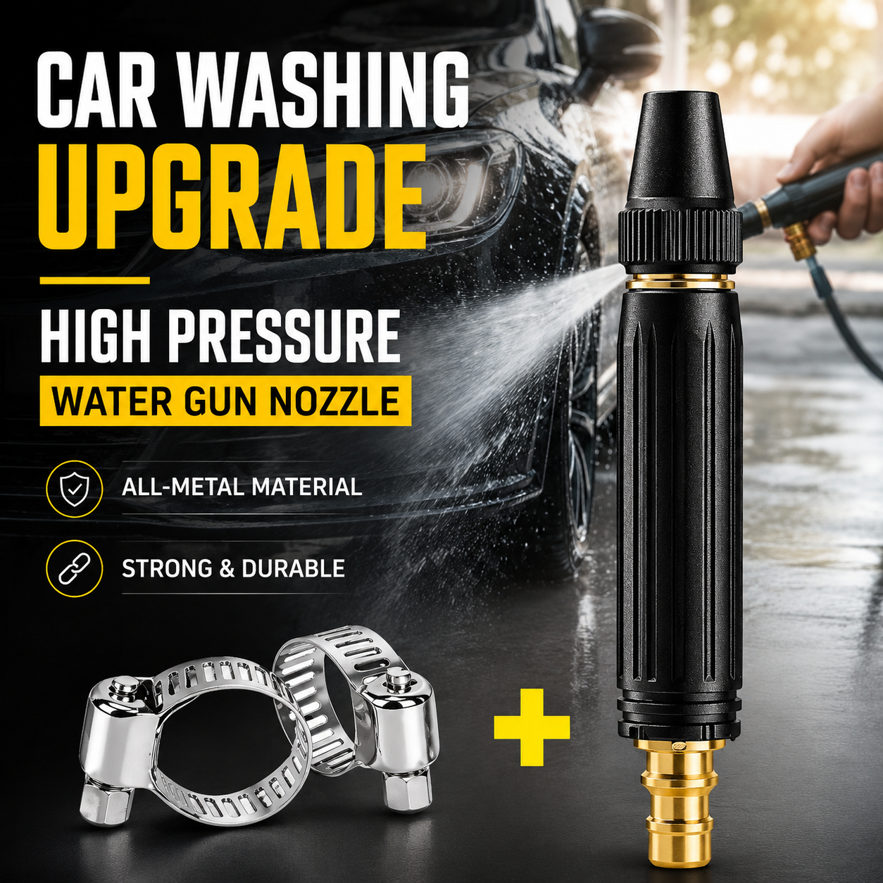 🚗LAST DAY 50% OFF High-Pressure Jet Spray Nozzle for Car Wash & Garden Hose