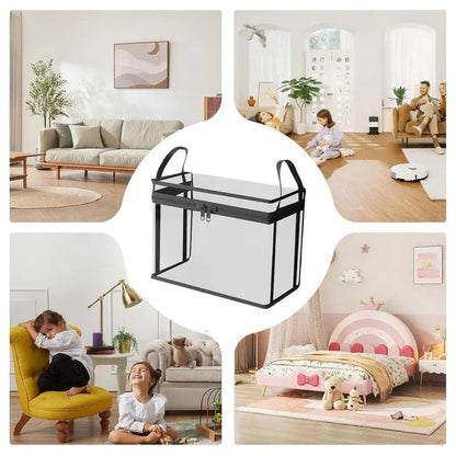 📦Large Clear Thick Plastic Storage Box with Hinged Lid Heavy-Duty Durable High Capacity Organizer, Perfect for Home, Camping, Travel, Attic and Moving