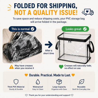 📦Large Clear Thick Plastic Storage Box with Hinged Lid Heavy-Duty Durable High Capacity Organizer, Perfect for Home, Camping, Travel, Attic and Moving