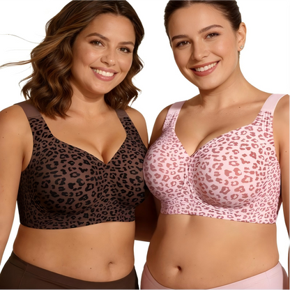 🏆LAST DAY SALE 60% OFF 🔥Super Firming Leopard Print Jelly  Bra | Women Wirefree Bras 👍No More Sagging Breasts