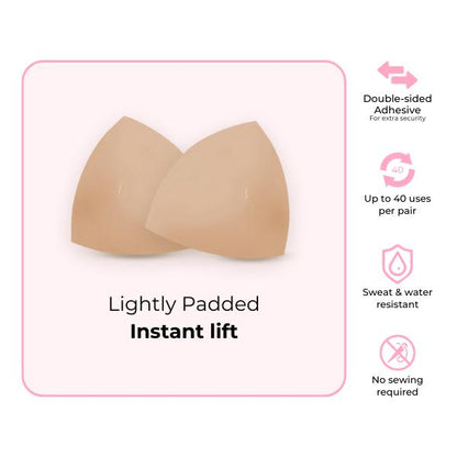 Invisible Lift - Patented Sticky Fashion Bra Inserts Prevents Nipple Slips No Sewing Required Low Cut Tops Womenswear