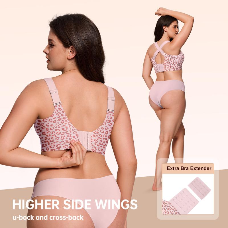 🏆LAST DAY SALE 60% OFF 🔥Super Firming Leopard Print Jelly  Bra | Women Wirefree Bras 👍No More Sagging Breasts