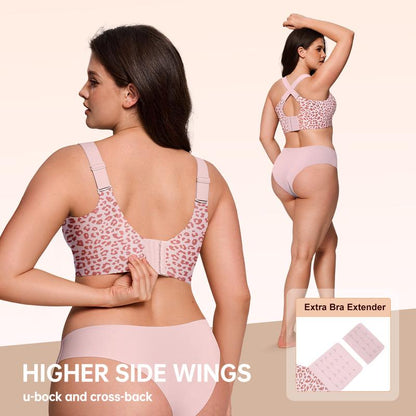 🏆LAST DAY SALE 60% OFF 🔥Super Firming Leopard Print Jelly  Bra | Women Wirefree Bras 👍No More Sagging Breasts