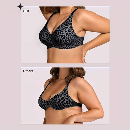 🏆LAST DAY SALE 60% OFF 🔥Super Firming Leopard Print Jelly  Bra | Women Wirefree Bras 👍No More Sagging Breasts